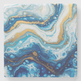 Elegante Fluid Art Decoratieve Tegels – Abstract b Stenen Onderzetter