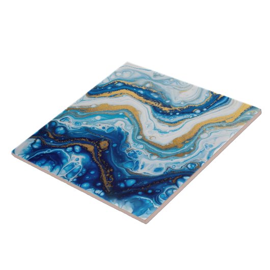Elegante Fluid Art Decoratieve Tegels – Abstract b Tegeltje (Zijkant)