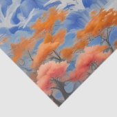 Elegante fluisteringen van kobaltblauwe Oosterse D Tissuepapier (Detail)