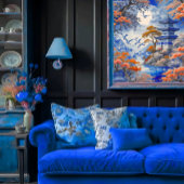 Elegante fluisteringen van kobaltblauwe Oosterse D Tissuepapier