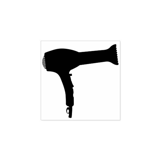 Elegante föhn Kapsalon Persoonlijk briefpapier Rubberstempel (Afrduk)