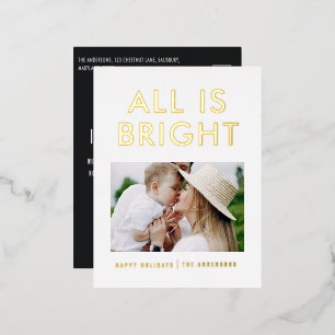 elegante folie 1 foto modern folie vakantie briefk folie feestdagen briefkaart