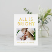 elegante folie 1 foto modern folie vakantie briefk folie feestdagen briefkaart (Staand Voorkant)