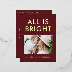 elegante folie 1 foto modern folie vakantie briefk folie feestdagen briefkaart