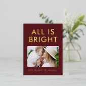 elegante folie 1 foto moderne folie vakantie ansic folie feestdagen briefkaart (Staand Voorkant)