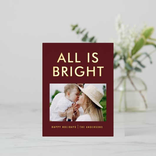 elegante folie 1 foto moderne folie vakantie ansic folie feestdagen briefkaart (Staand Voorkant)