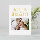 elegante folie 1 foto moderne folie vakantiekaart folie feestdagenkaart (Staand Voorkant)