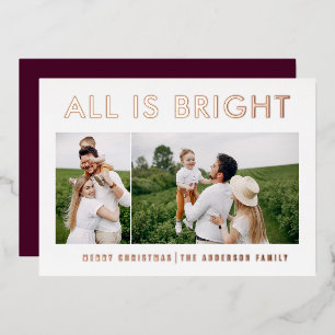 elegante folie 2 foto moderne folie vakantiekaart folie feestdagenkaart