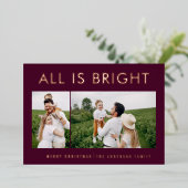 elegante folie 2 foto moderne folie vakantiekaart folie feestdagenkaart (Staand Voorkant)