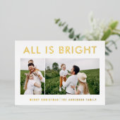 elegante folie 2 foto moderne folie vakantiekaart folie feestdagenkaart (Staand Voorkant)