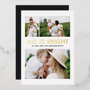 elegante folie 3 foto modern folie feestdagenkaart