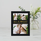 elegante folie 3 foto moderne folie vakantie ansic folie feestdagen briefkaart (Staand Voorkant)