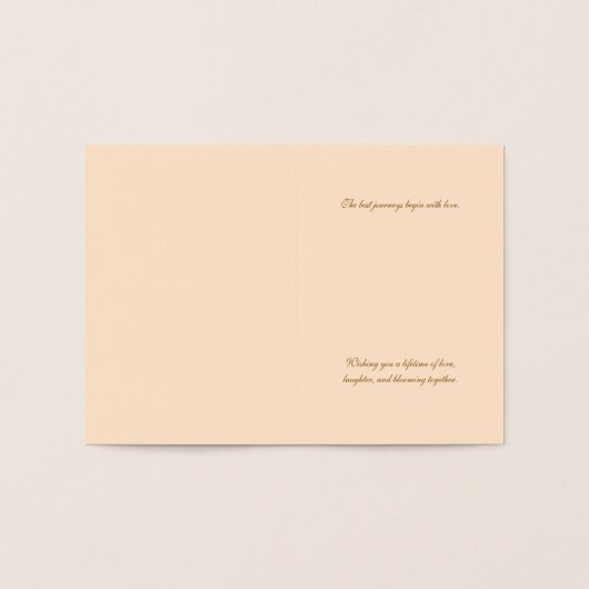 Elegante Folie bruiloft Kaart (Binnen)