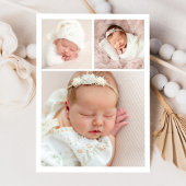 Elegante Folie Crest Monogram Geboorteaankondiging Folie Uitnodiging