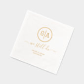 Elegante Folie Divider Monogram bruiloft doen we n Servetten (Links)