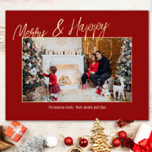 Elegante Folie Familie Fotokaart