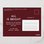 elegante folie geen foto moderne folie kerstkaart folie feestdagen briefkaart (Achterkant)