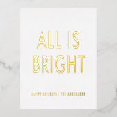 elegante folie geen foto moderne folie kerstkaart folie feestdagen briefkaart (Voorkant)