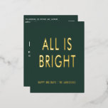 elegante folie geen foto moderne folie vakantie br folie feestdagen briefkaart<br><div class="desc">het ontwerp van de groene en folie niet - fotocollage moderne ,  leuke kerstman met een kaart .</div>