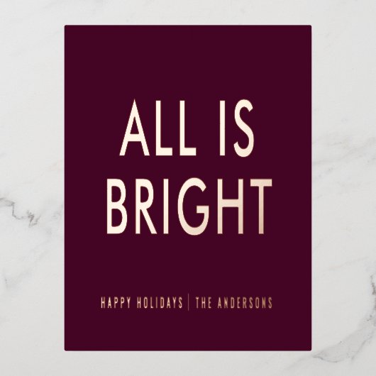 elegante folie geen foto moderne folie vakantie br folie feestdagen briefkaart (Voorkant)