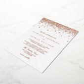 Elegante Folie geperst Confetti Stippen bruiloft R Folie Uitnodiging (Gedraaid)