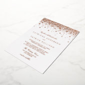 Elegante Folie geperst Confetti Stippen bruiloft R Uitnodiging (Gedraaid)