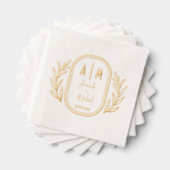 Elegante Folie gestempeld servetten met monogramme (Insitu (Gestapeld))