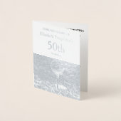 Elegante Folie golfhobby 50e sportverjaardag Folie Kaarten (Voorkant)