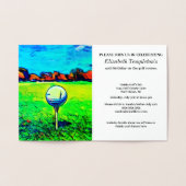 Elegante Folie golfhobby 50e sportverjaardag Folie Kaarten (Binnen)