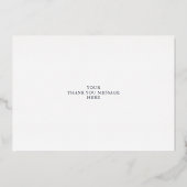 elegante folie gouden afstuderen bedankkaart uitnodiging (Achterkant)