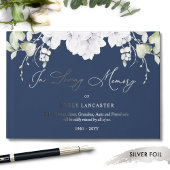 Elegante Folie in liefdevolle herinnering Witte bl Gastenboek