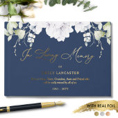 Elegante Folie in liefdevolle herinnering Witte bl Gastenboek