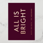 elegante folie niet-fotomoderne folie vakantiekaar feestdagenkaart (Voorkant)