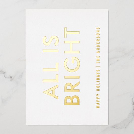 elegante folie niet-fotomoderne folie vakantiekaar folie feestdagenkaart (Voorkant)