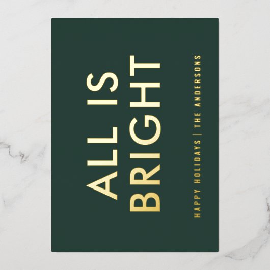 elegante folie niet-fotomoderne folie vakantiekaar folie feestdagenkaart (Voorkant)