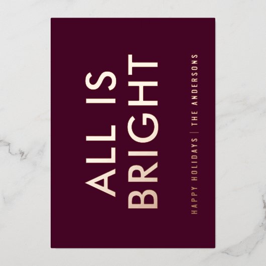 elegante folie niet-fotomoderne folie vakantiekaar folie feestdagenkaart (Voorkant)