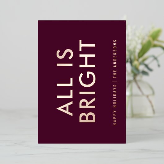 elegante folie niet-fotomoderne folie vakantiekaar folie feestdagenkaart (Staand Voorkant)