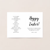 Elegante Folie Paaskonijn Kerk Brunch Custom Kaarten (Binnen)