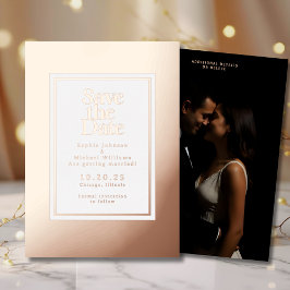 Elegante Folie Save the Date Sjabloon Foto Modern
