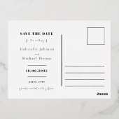 Elegante Folie Script Trouw Save The Date Feestdagen Briefkaart (Achterkant)