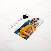 Elegante Folie Script Trouw Save The Date Feestdagen Briefkaart (Gedraaid)