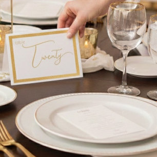Elegante Folie Tafelnummer Tent - TWINTIG