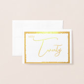 Elegante Folie Tafelnummer Tent - TWINTIG (Voorkant met envelop)