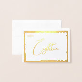 Elegante Folie Tafelnummer Tentoonstelling - ACHTT (Voorkant met envelop)