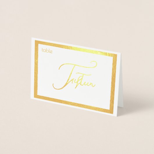 Elegante Folie Tafelnummer Tentoonstelling - VIJFT (Voorkant)