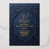 Elegante Folie Uitnodiging Unie (Voorkant)