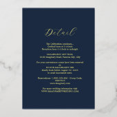 Elegante Folie Uitnodiging Unie (Achterkant)