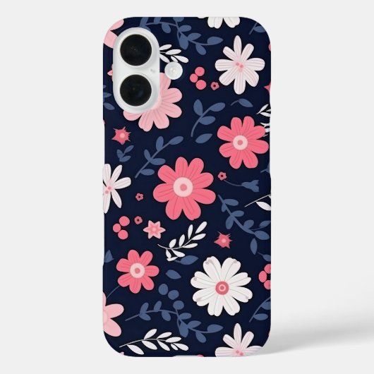 Elegante Folk Art Flower Case-Mate iPhone Case (Achterkant)