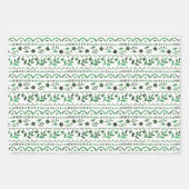Elegante folk botanische groene Waterverf vakantie Inpakpapier Vel (Voorkant 2)