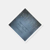 Elegante fonkelende slingerlichtjes Navyblauwe bru Servet (Hoek)